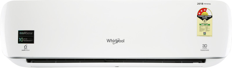 Whirlpool 1 Ton 3 Star BEE Rating 2018 Inverter AC  - White(1T 3D COOL Purafresh Inverter 3S COPR, Copper Condenser) RS.48000 (43.00% Off) - Flipkart