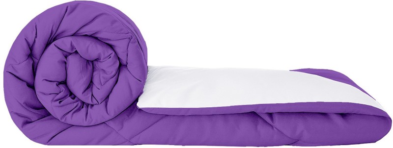 Cloth Fusion Plain Single Comforter Purple, White(AC Quilt, 1 Single...