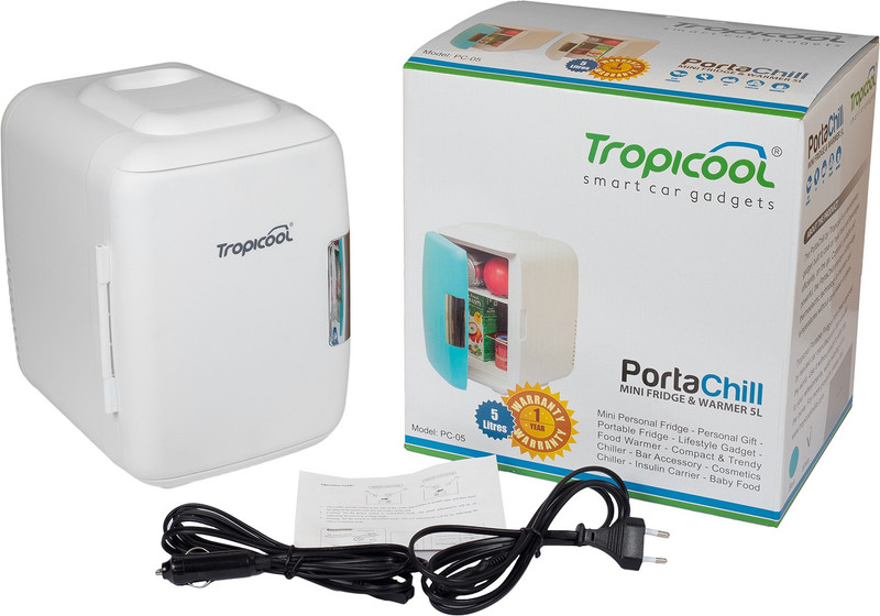 Tropicool PC-05 White PortaChill 5 L Compact Refrigerator(White)