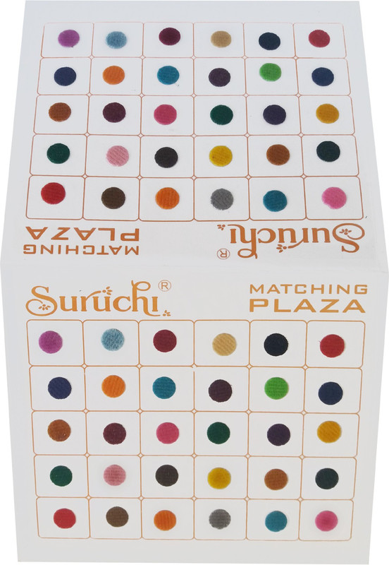 suruchi fashion Colourful Multi Matching Plaza 12462134112147 Forehead Maroon Bindis (Stick on) forhead Multicolor Bindis(plain multicolor)