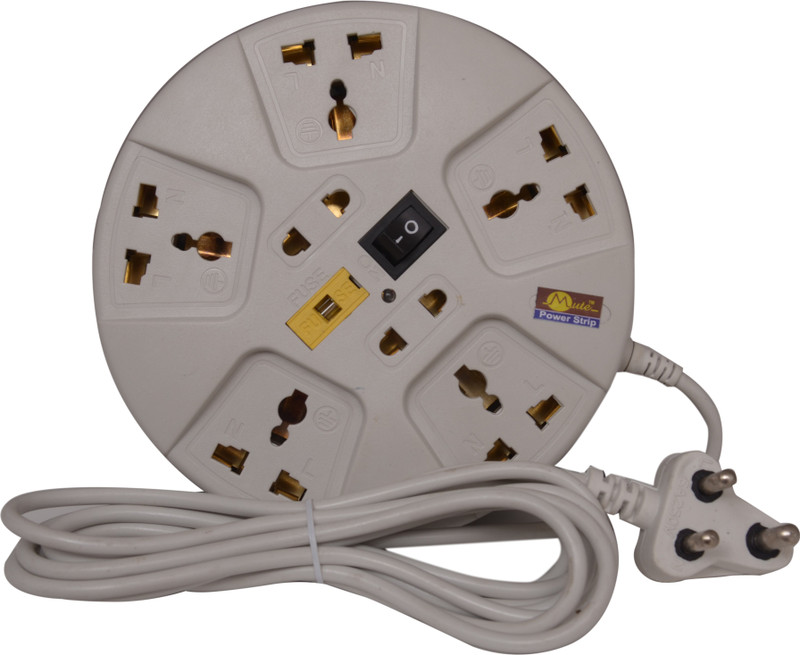 mute Universal Extension Cord Multi Socket Surge Protector 3 Meters 3 Core Lead (Copper) 6 A Three Pin Socket