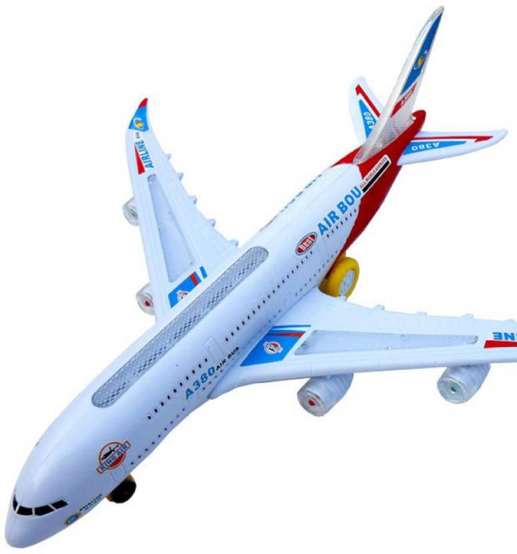 A R ENTERPRISES Musical,Self Rotating Air Bus Toy(Multicolor)