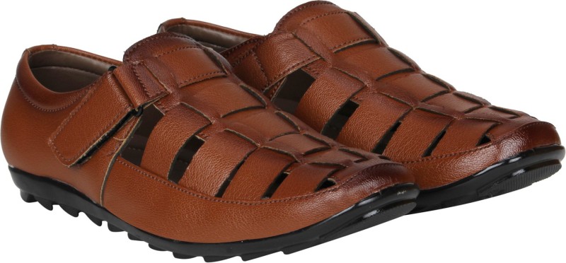 Kraasa Men Tan Sandals- Buy Online in 