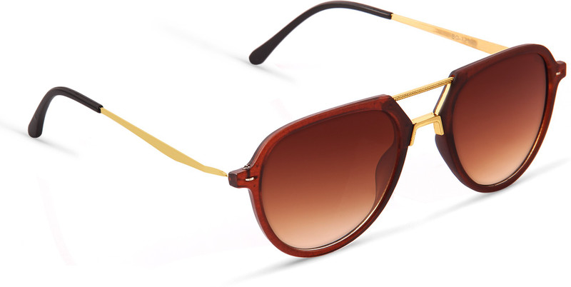 Knotyy Retro Square Sunglasses(Brown)