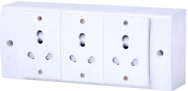 r k electricals R K ELECTRICALS Power strip extension multi outlet board Fitted with 3 Anchor Sockets(15 Amp) with 4 Metre Chord With 15 Amp plug 3 Socket Surge Protector (White) 3 Socket Surge Protector(White)