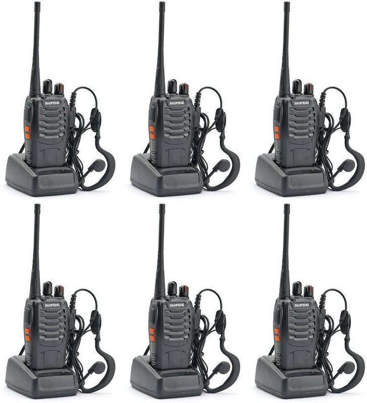 Baofeng Premium Quality Walkie Talkie 6pcs_baofeng 888s Walkie Talkie(Black)