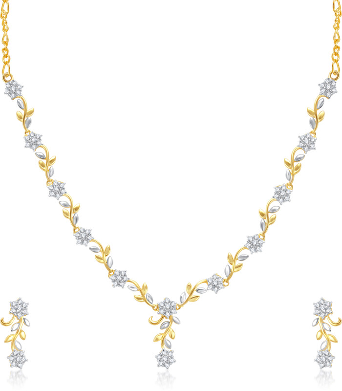 VK Jewels Alloy Jewel Set(Gold, Silver)