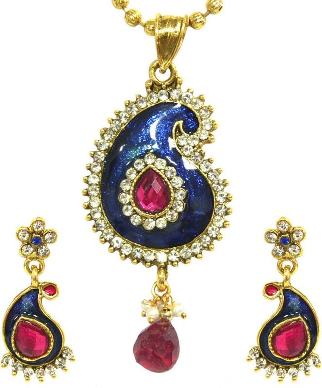 Peora Alloy Jewel Set(Blue)