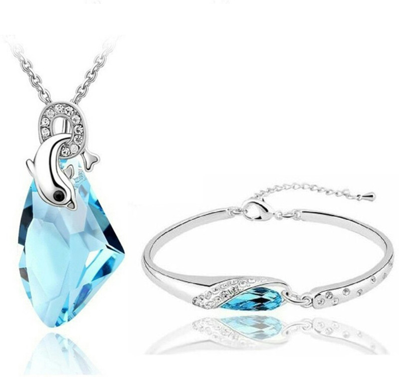 University Trendz Alloy Jewel Set(Blue)