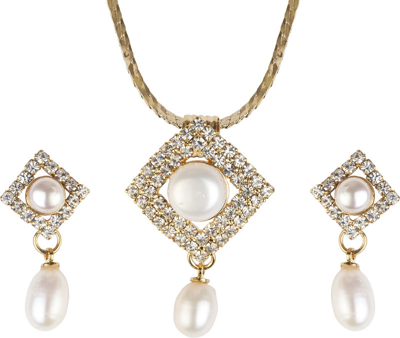 DD Pearls Alloy Jewel Set(White)