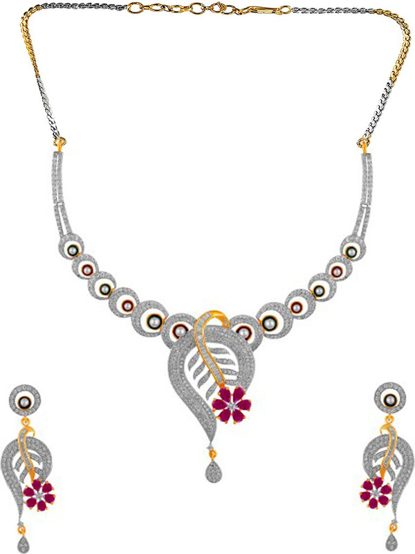 Abrazo Brass, Copper Jewel Set(Multicolor)