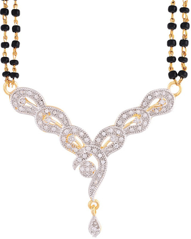 Zeneme Latest Fashionable American Diamond Alloy Mangalsutra