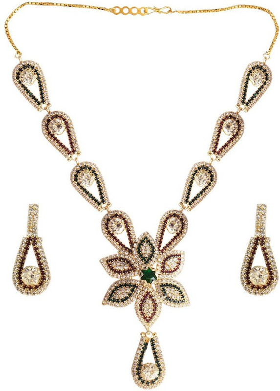 Being Women Alloy Jewel Set(Brown, Green)