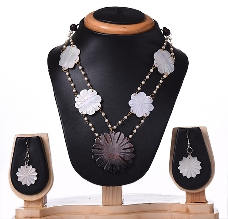 blooming bud Shell Jewel Set(White)