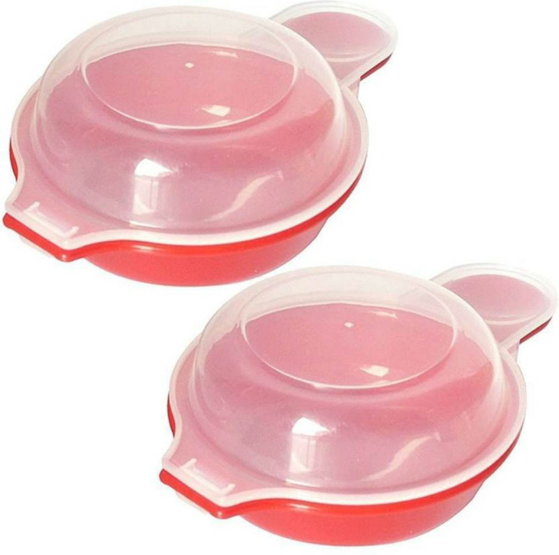 Shrih Set Of 2 Easy Eggwich - Innovative Microwave Egg Cooker SHV-0356 Egg Cooker(Red, 2 Eggs)