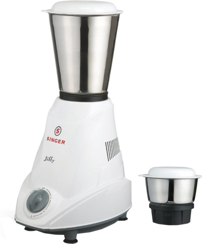 Singer Jiffy 500 W Mixer Grinder(White, 2 Jars)