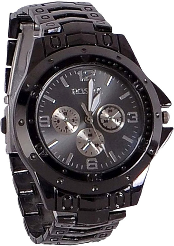 Iik collection black analog watch top
