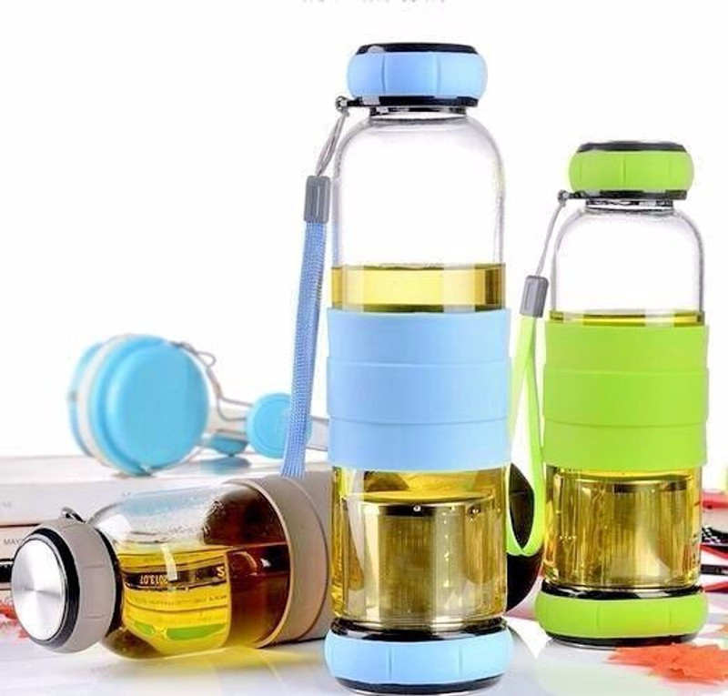 maddy Green tea bottle (Assorted colour) 550 ml Bottle(Pack of 1, Multicolor)