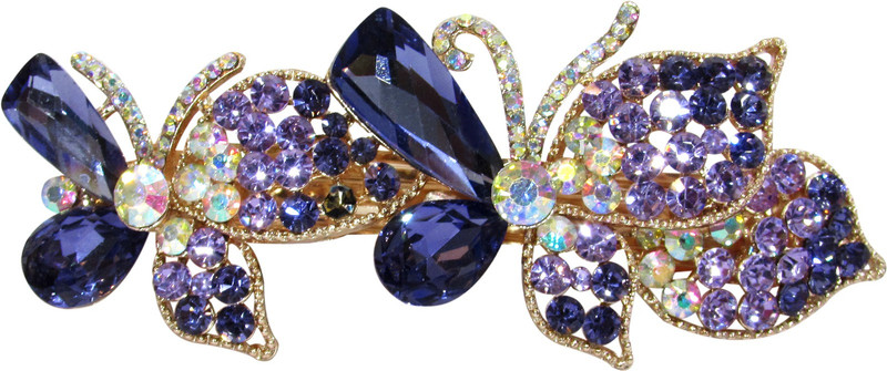 Dolls N Queens Butterfly Bling Hair Clip(Purple)