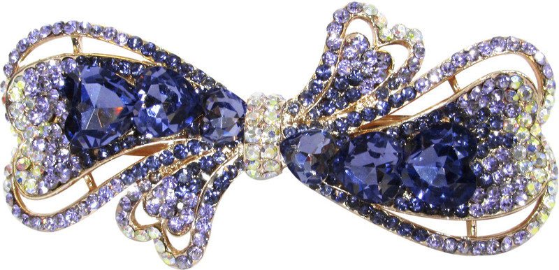 Dolls N Queens Twisted Hearts Hair Clip(Purple)