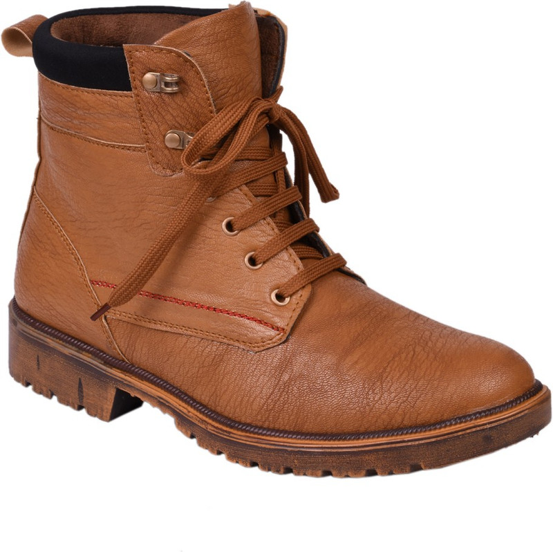 Knoos Biker Boots For Men(Tan)