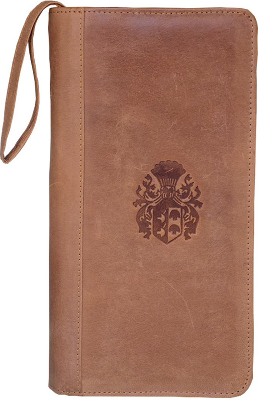 Kan Premium Quality Hunter Leather Passport Organizer/Travel Document Holder/Cheque Book Holder with 3 Passport Slots(Tan)