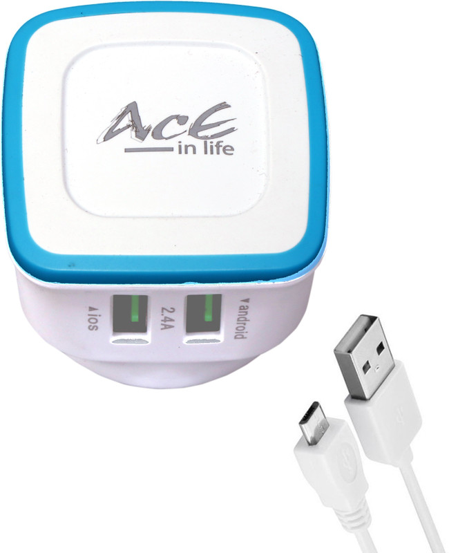 aaceinlife BL-2112 Mobile Charger(Blue, Cable Included)