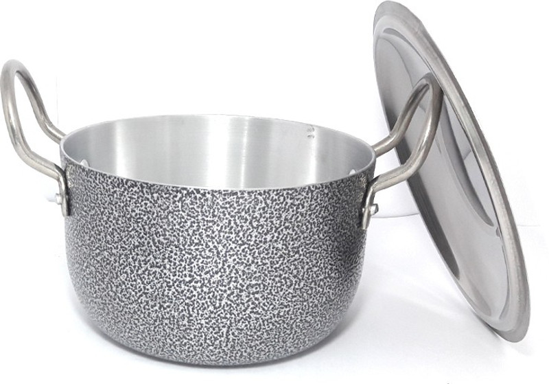 bartan hub Aluminium Pot with Lid (4500ml) Cookware Set(Aluminium, 1 - Piece)