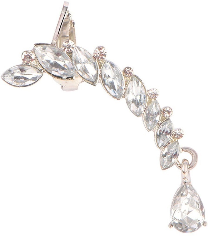 stripes XJ897018 Crystal Metal Cuff Earring