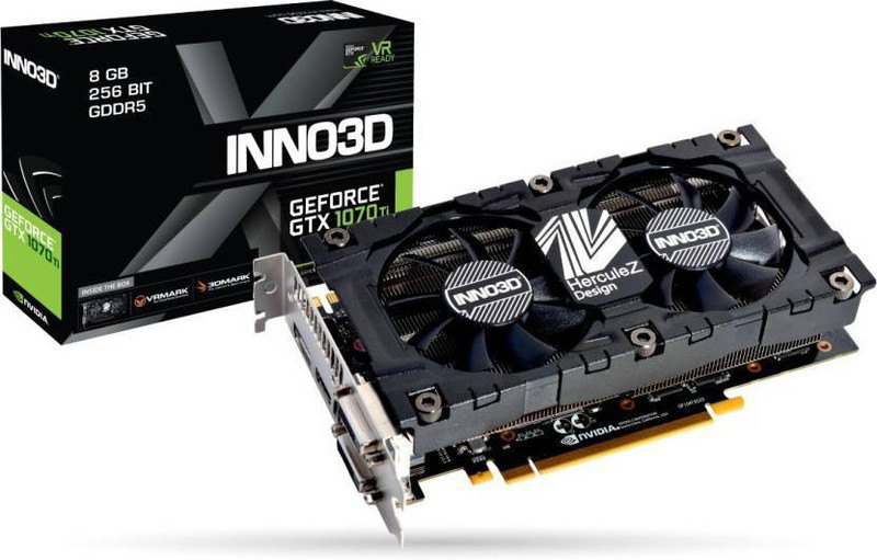 INNO3D NVIDIA GTX 1070 TI X2 V2 4 GB GDDR5 Graphics Card(Black)