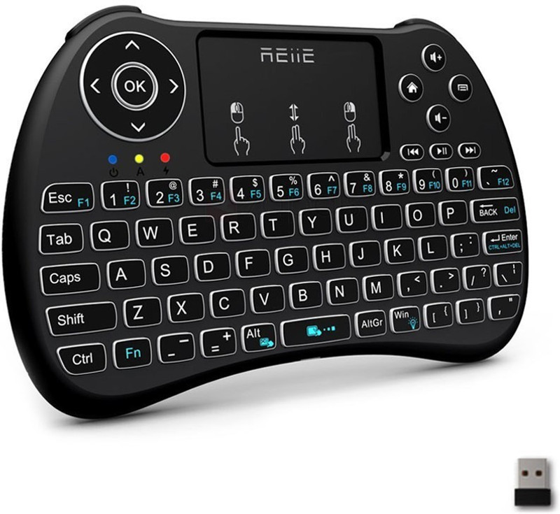 Piqancy Mini Portable 2.4Ghz Wireless Keyboard with Touchpad Keyboard Mouse Combo, Support Raspberry Pi 3 and Pi 2 Pc Notebook Wireless Multi-device Keyboard(Black)