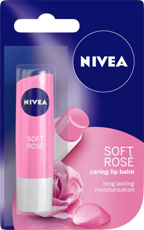 Nivea Caring Lip Balm Soft Rose(Pack of: 1, 4.8 g)