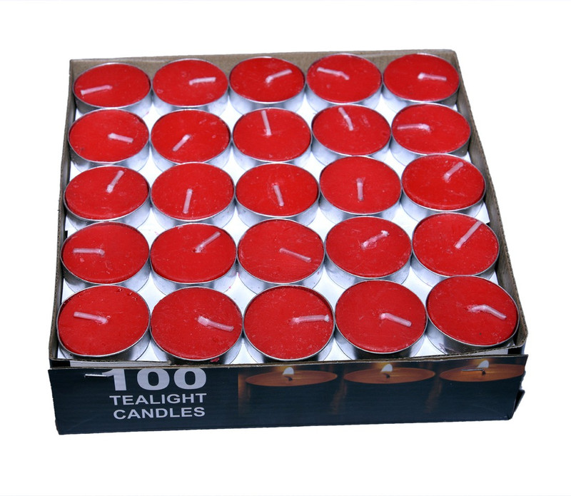 parascandles Tealight Candle Red Candle(Red, Pack of 100)