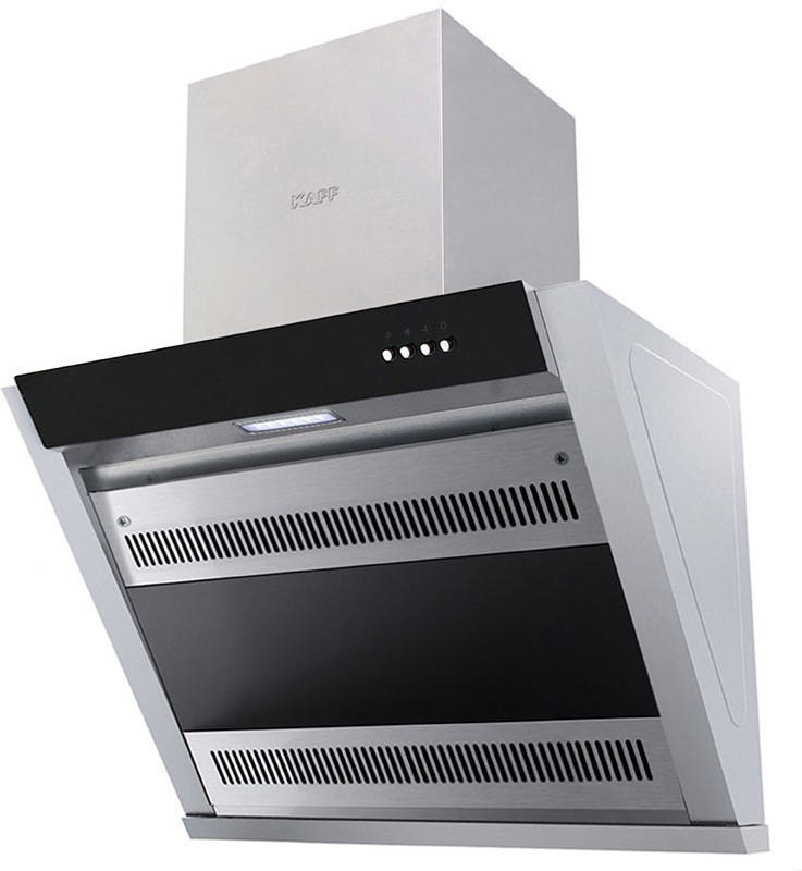 Kaff FORMA DX 75 Wall Mounted Chimney(BLACK WITH SILVER 1150 CMH)