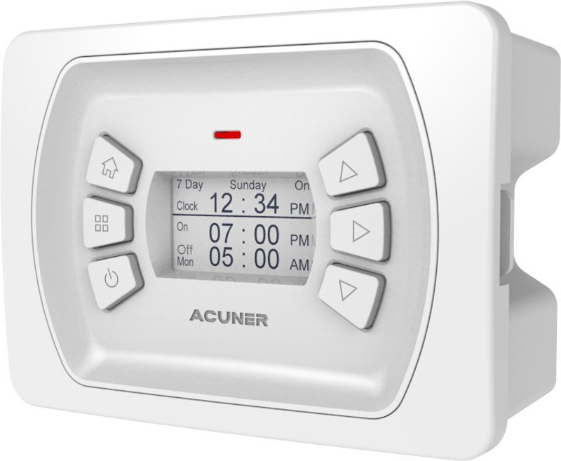 acuner TS110 Programmable Electronic Timer Switch(White)