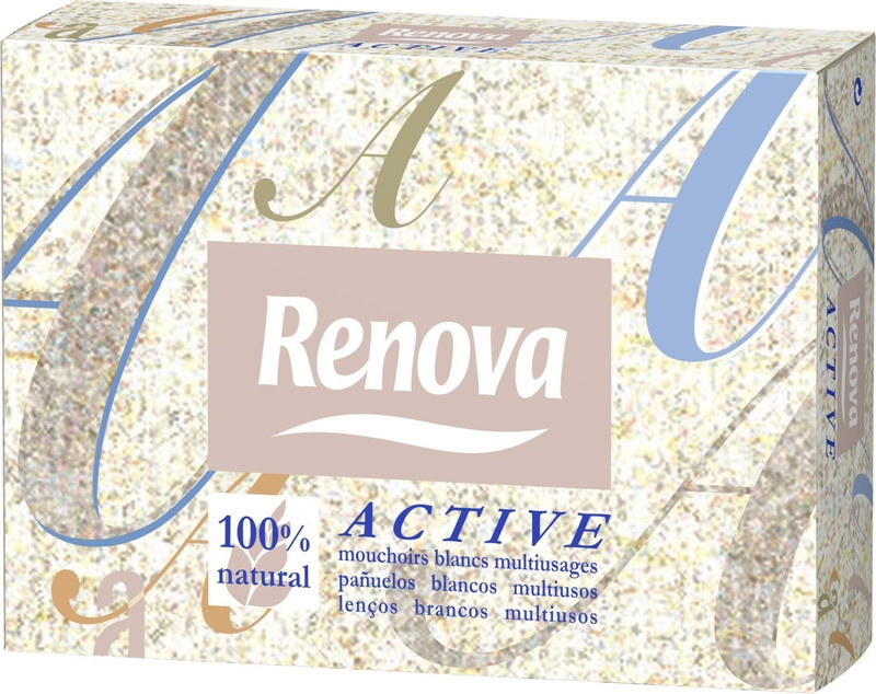 Renova Active Mini Facial Tissues - 3 Ply White Tissue ,Extra-Soft , First Time In INDIA.(Pack of 46)