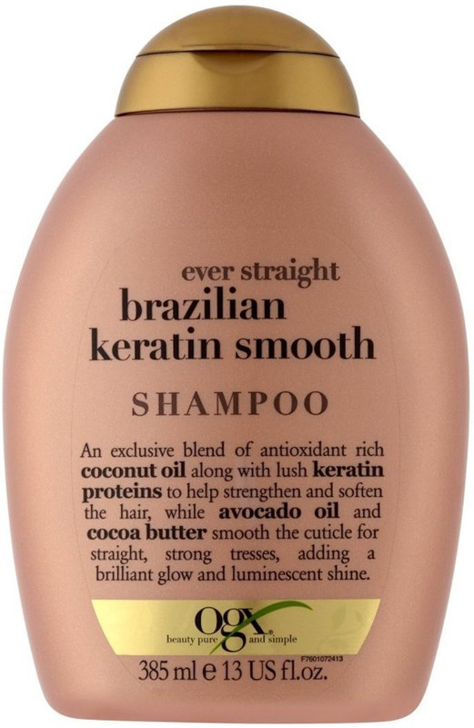 OGX Brazillian Keratin Smooth Shampoo 385ml- keratin proteins to help strengthen and soften the hair(385 ml)