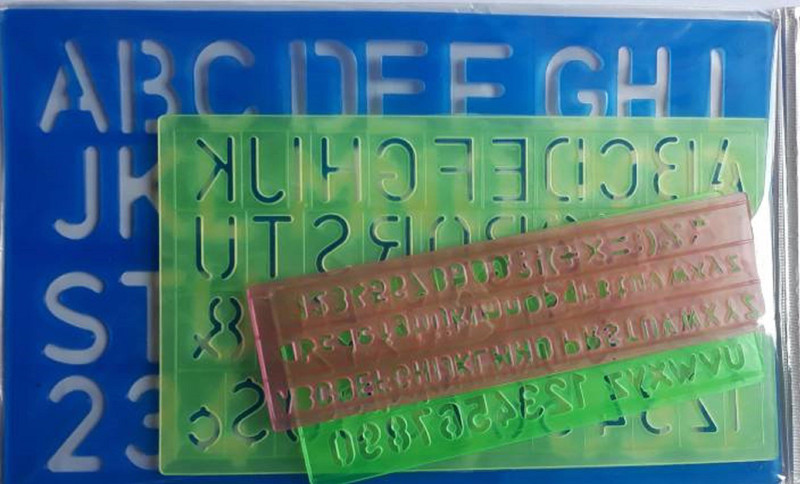bestwebuy Stencils Alphabets and Numbers - 4 Sizes