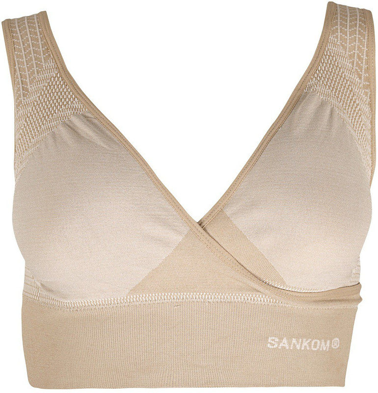 sankom patent Women, Girls Sports Lightly Padded Bra(Beige)