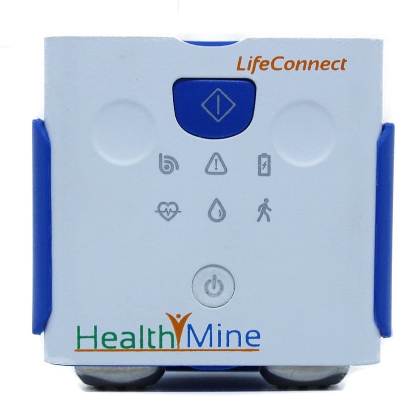 HealthMine Life Connect Portable Handheld ECG Heart Rate Heartbeat Monitor with Blood Glucose Monitor Electrotherapy Device(LifeConnect)