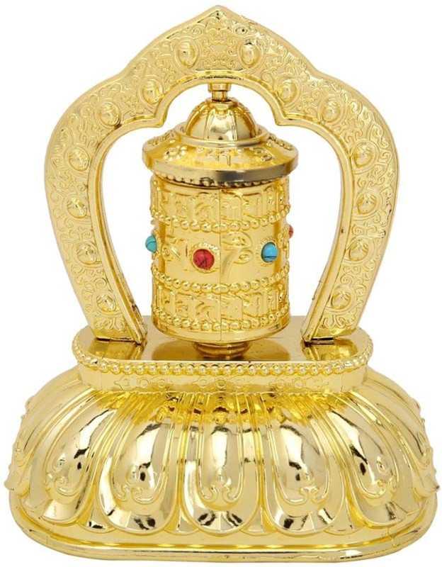 ak club Feng Shui Revolving Rotating Buddhist Solar For Car Dasboard Decorative Showpiece  -  6 cm(Plastic, Gold)