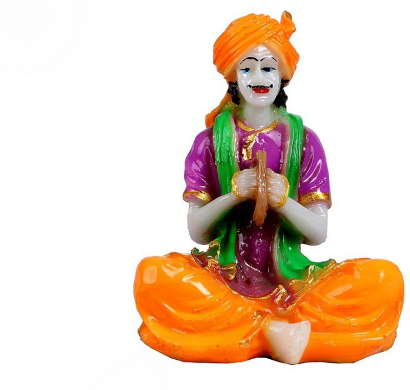 mantra art gallery marble base Rajasthani showpiece figurines | rajasthani handicraft figurines | showpieces for home decor | home warming | decorative items for home decoration | christmas home decor Decorative Showpiece  -  13 cm(Polyresin, Multicolor)