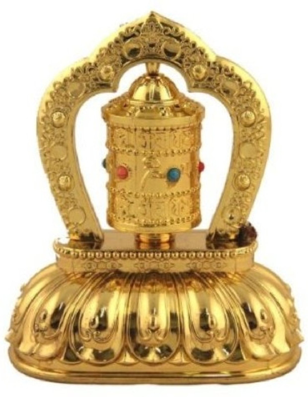 ak club Buddhist Solar For Car Dasboard, Gifting/Decoratives Decorative Showpiece  -  6 cm(Plastic, Gold)