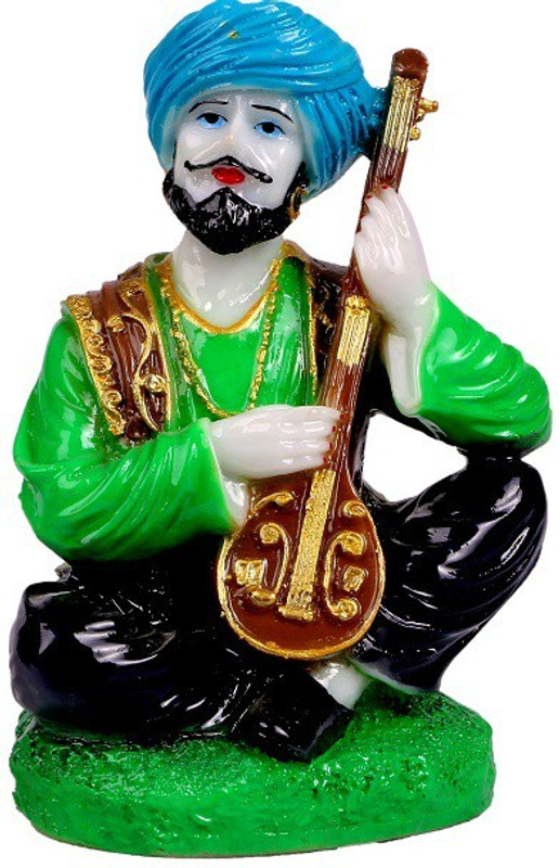 mantra art gallery marble base polyresin Rajasthani showpiece figurines | rajasthani handicraft figurines | showpieces for home decor | home warming | decorative items for home decoration | christmas home decor Decorative Showpiece  -  17 cm(Polyresin, Multicolor)