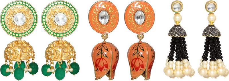JAI JEWELS Ethnic Designer Pearl Copper Drops & Danglers, Drops & Danglers