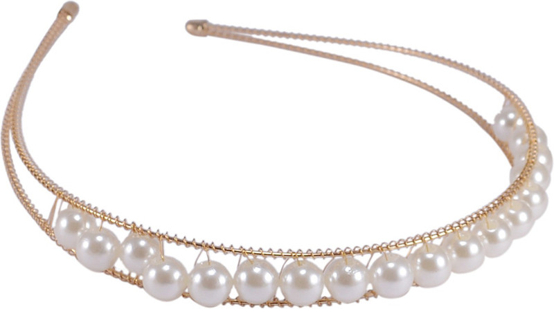 Saamarth Impex White Beads Design Hair Buckle Hair Accessories Head Band(White) Saamarth Impex White Beads Design Hair Buckle Hair Accessories Head Band(White)