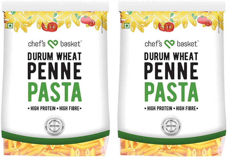 Chef's Basket Durum Wheat Penne Pasta, 500g (Pack of 2) Pasta(Pack of 2, 500 g)