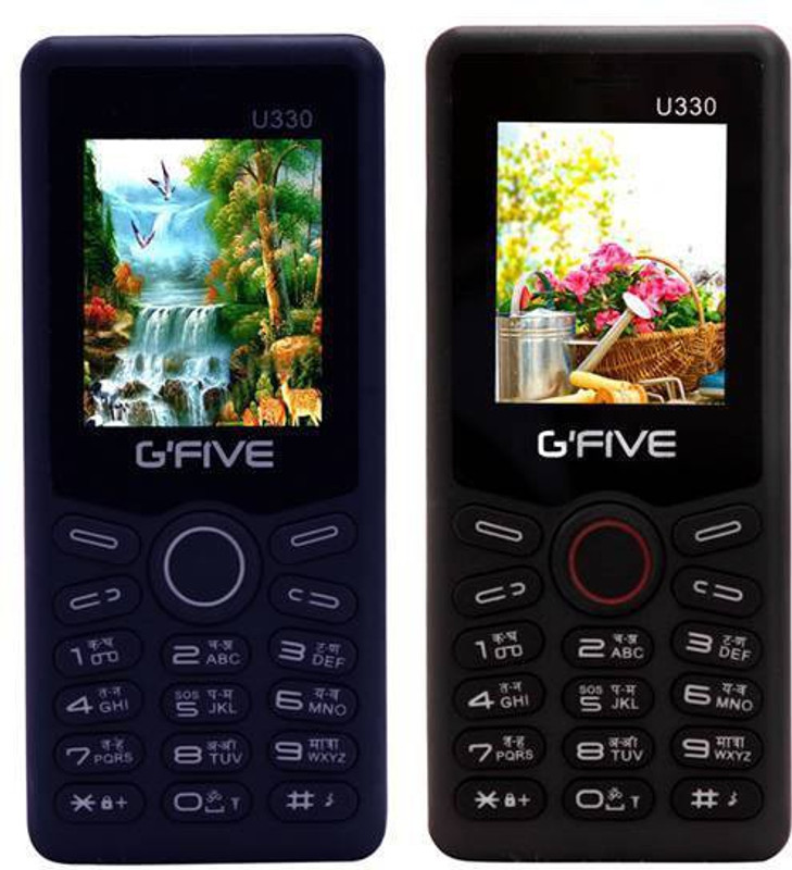 Gfive U330 Combo of Two Mobiles(Blue&Black)