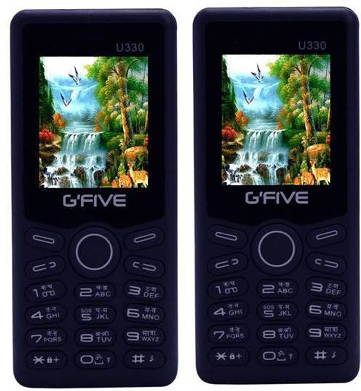 Gfive U330 Combo of Two Mobiles(Blue&Blue)