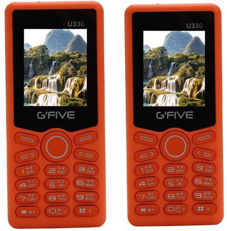 Gfive U330 Combo of Two Mobiles(Orange&Orange)